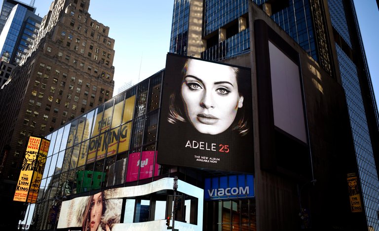 Adele Times Square